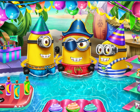 Minion medencés party